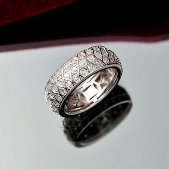 LUXURIANT SGL zertifizierter SI-GH Labor Diamant Ring, 925 Silber rhodiniert - 1 ct.