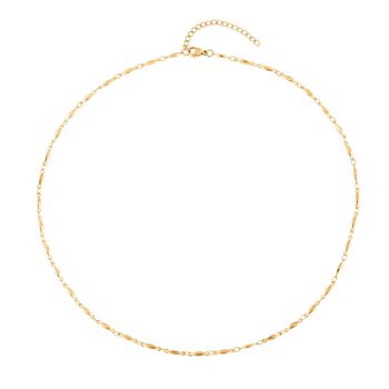 Feine Spindel-Gliederkette, ca. 50 cm, Edelstahl, ca. 8,50g, goldfarben