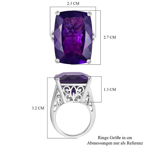 D'Joy AA afrikanischer Amethyst Ring - 39,21 ct. image number 7