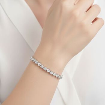 LUXURIANT SGL zertifiziertes SI-GH Labor Diamant Armband, 925 Silber rhodiniert - 3 ct.