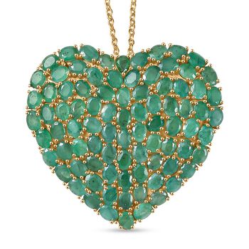 D'Joy Socoto Smaragd Anh&auml;nger mit 45cm Kette - 14 ct.