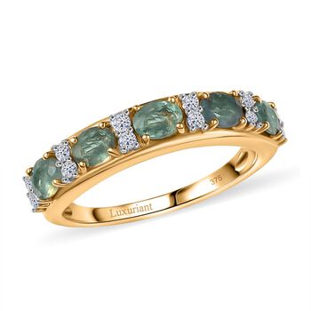 Luxuriant - AAA Alexandrit, Lab Grown Diamant Ring 375 Gold (Gr&ouml;&szlig;e 17.00) ca. 1.16 ct