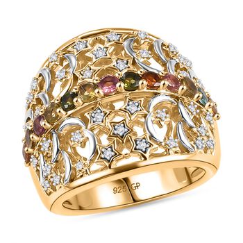 GP Celestial Kollektion- AA Multi-Turmalin, Zirkon und Kanchanaburi blauer Saphir Ring  - 1,27 ct.