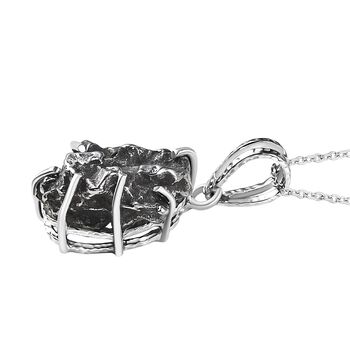 D'Joy Meteorit Anh&auml;nger mit 50cm Kette, 925 Silber rhodiniert - 30 ct.