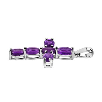 Afrikanischer Amethyst Kreuz-Anh&auml;nger - 2,70 ct.