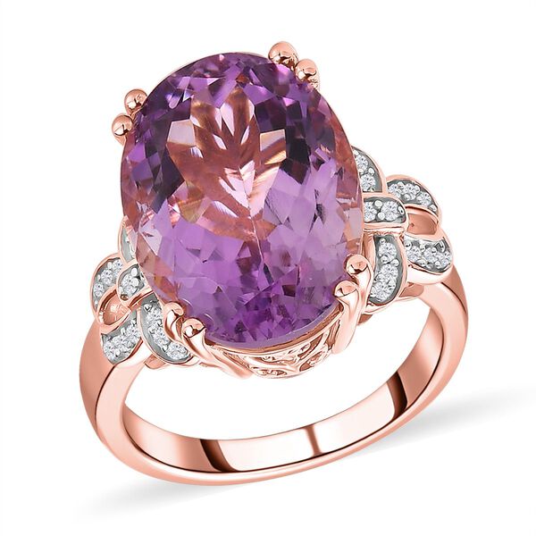 Rose De France Amethyst und Zirkon-Ring - 9,21 ct. image number 4