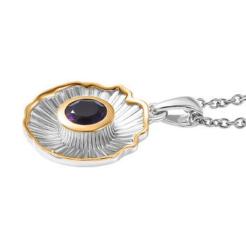 EverTrue afrikanischer Amethyst Anh&auml;nger mit 50cm Kette - 0,70 ct.