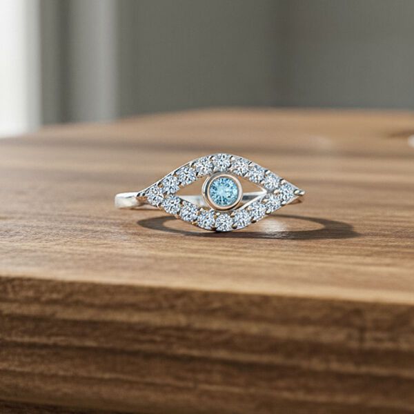 LUXURIANT SI Labor blaues Diamant und SI-GH wei&szlig;es Labor Diamant Schmuckset image number 8