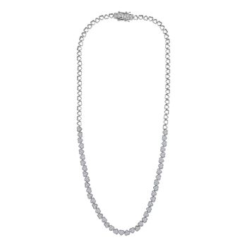 LUXURIANT SGL zertifizierte SI-GH Labor Diamant 45cm Halskette, 925 Silber rhodiniert - 3 ct.