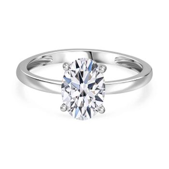 LUXURIANT SGL zertifizierter VS-EF Labor Ovalschliff Diamant Ring in 950 Platin - 2 ct.