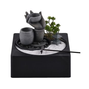Indoor-Wasserbrunnen mit LED-Licht, 23x23x22 cm, Hand