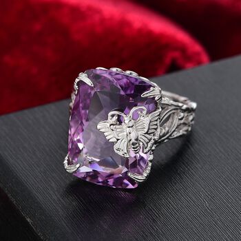 Rosa Amethyst Ring 925 Silber rhodiniert (Gr&ouml;&szlig;e 18.00) ca. 14,83 ct