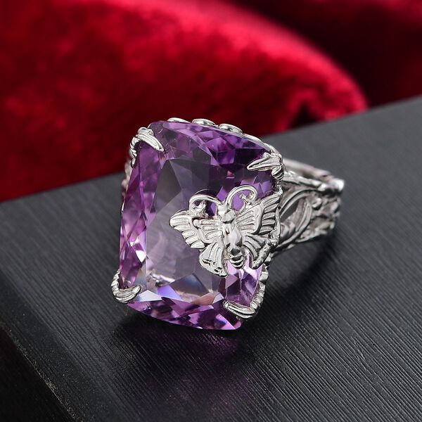 Rosa Amethyst Ring 925 Silber rhodiniert (Gr&ouml;&szlig;e 18.00) ca. 14,83 ct image number 2