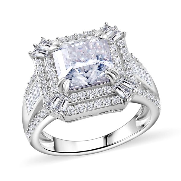 D'Joy Moissanit Ring und Anh&auml;nger mit 50cm Kette Oktagon image number 8