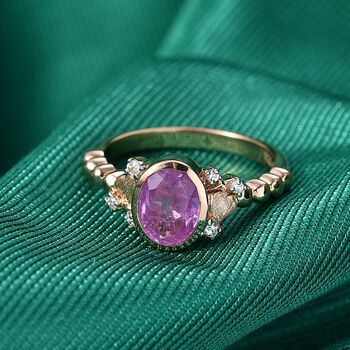 GP Amore Kollektion- Ilakaka Rosa Saphir, Zirkon und blauer Saphir Ring - 2,50 ct.
