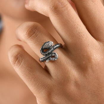 GP Trionfo Kollektion-Blauer Diamant, Kanchanaburi Blauer Saphir Ring 925 Silber rhodiniert (Gr&ouml;&szlig;e 18.00) ca. 0.50 ct