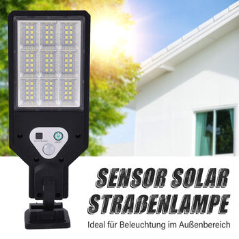 Sensor-Solar-Stra&szlig;enlampe Material, Solar-LED, mit Fernbedienung, schwarz