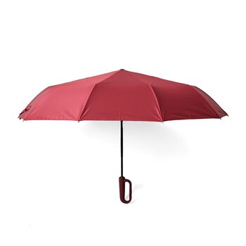 Sturmfester Regenschirm mit Aufbewahrungstasche, 58cm, Rot