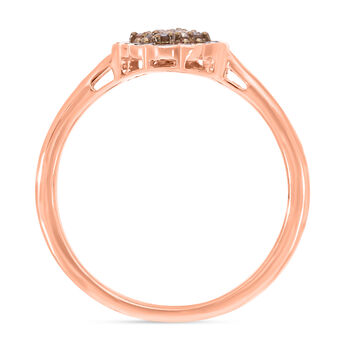 Nat&uuml;rlicher Champagner-Diamant-Cluster-Ring - 0,50 ct.