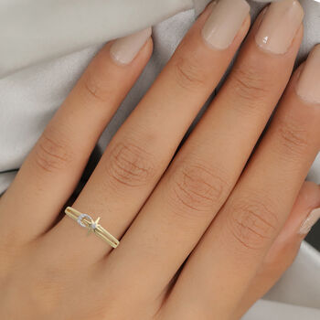 Diamant Ring 925 Silber vergoldet