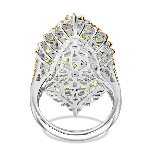 D&rsquo;Joy Peridot und Zirkon zweifarbiger Ring und Anh&auml;nger mit 50cm Kette image number 12