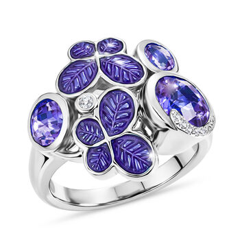 GP Trionfo Kollektion- AA afrikanischer Amethyst, Zirkon und blauer Saphir Ring - 1,86 ct.
