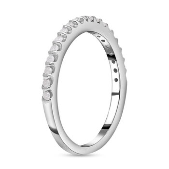 Wei&szlig;er Diamant Ring, 925 Silber platiniert, (Gr&ouml;&szlig;e 17.00) ca. 0.25 ct