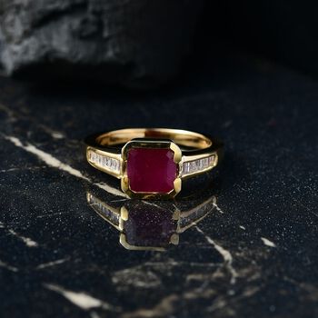 D'Joy Afrikanischer Rubin und Diamant Ring - 2,74 ct.