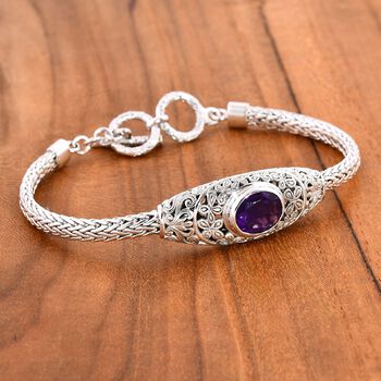 Royal Bali Kollektion - Afrikanisches Amethyst Armband, 20cm - 4,13 ct.