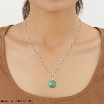 Gr&uuml;ner Aventurin-Anh&auml;nger, 925 Silber ca. 24,50 ct