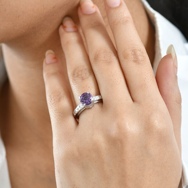 EverTrue AA Rose De France Amethyst Spinning Ring - 1,95 ct. image number 3