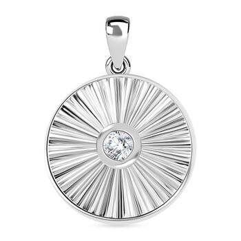 Zirkonia Anh&auml;nger 925 Silber rhodiniert 0.45 ct