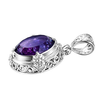 D'Joy AA Afrikanischer Amethyst (16x12mm) Anh&auml;nger 925 Silber ca. 9.20 ct
