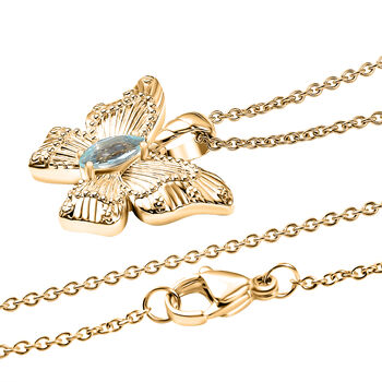 EverTrue himmelblauer Topas Anh&auml;nger mit 50cm Kette - 0,66 ct.