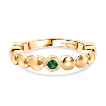EVER TRUE AA Kagem Sambischer Smaragd Ring Reine Bronze (Gr&ouml;&szlig;e 17.00) ca. 0.11 ct