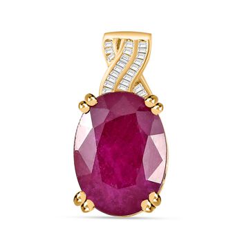 Royal Bali Kollektion- Afrikanischer Rubin und Diamant-Anh&auml;nger - 15,27 ct.
