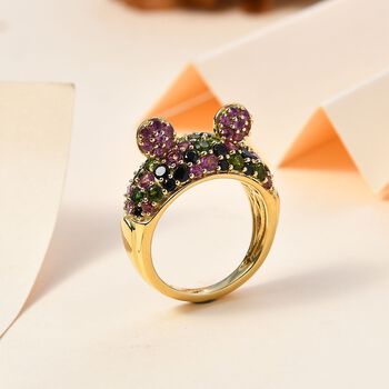 GP Italian Garden Kollektion- Rhodolith Granat, schwarzer Spinell, Chromdiopsid und blauer Saphir - 4,27 ct.