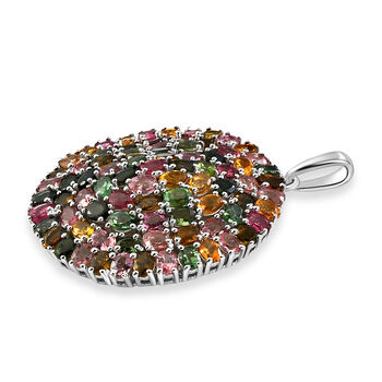 D'Joy AA Mehrfarbig-Turmalin Anh&auml;nger 925 Silber Rhodiniert ca. 15.02 ct