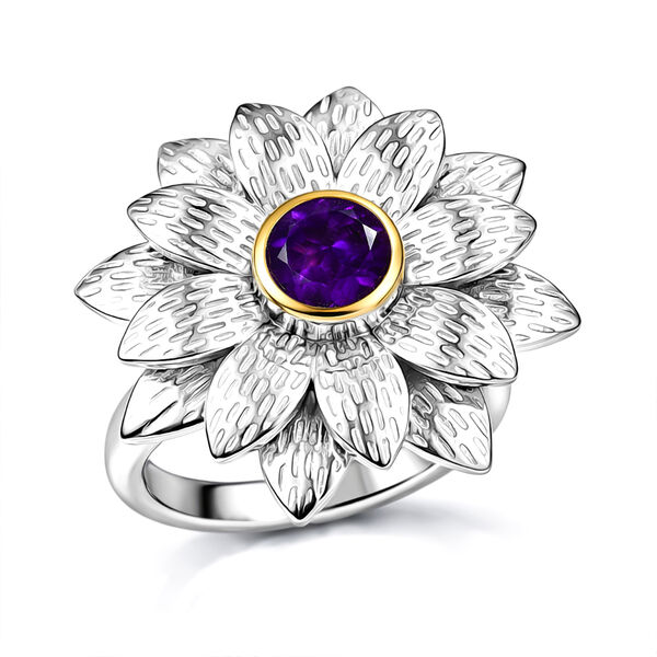 EverTrue afrikanischer Amethyst zweifarbiger Ring - 0,77 ct. image number 4