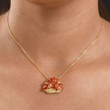 D'Joy AAA Blaze Feueropal Anh&auml;nger mit 50cm Kette - 1,71 ct.