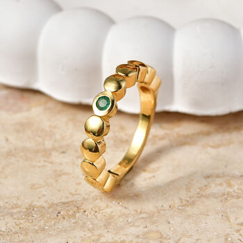 EVER TRUE AA Kagem Sambischer Smaragd Ring Reine Bronze (Gr&ouml;&szlig;e 17.00) ca. 0.11 ct