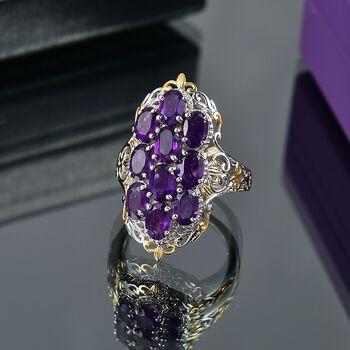 Afrikanischer Amethyst Ring Messing (Gr&ouml;&szlig;e 18.00) ca. 4,70 ct