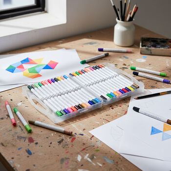 LIVMORE Acryl Marker 48er-Set, Multicolor mit Aufbewahrungsbox