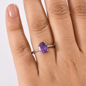 AAA Lab Grown Farbwechsel-Saphir Ring 417 Gold (Gr&ouml;&szlig;e 17.00) ca. 2.50 ct