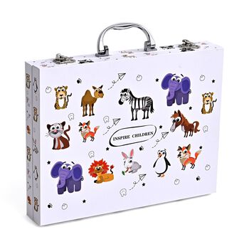 LIVMORE K&uuml;nstler Malset 84 St&uuml;ck Kreativkoffer, 30x25cm, Mehrfarbig