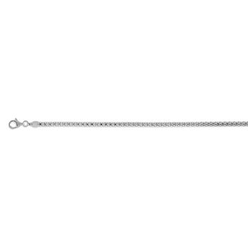 Coreana 50cm Kette in 925 Silber rhodiniert
