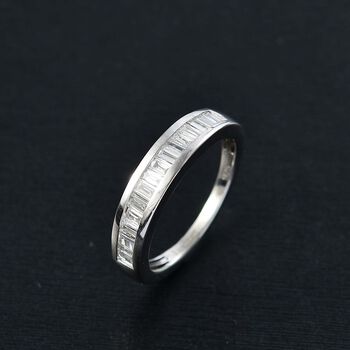 LUXURIANT VS-EF Labor Diamant Ring, 925 Silber rhodiniert - 0,50 ct.