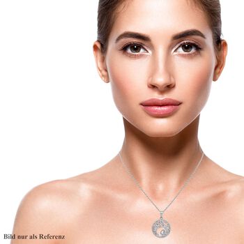 Wei&szlig;er Kristall-Anh&auml;nger mit Kette - 2,60 ct.