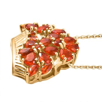 D'Joy AAA Blaze Feueropal Anh&auml;nger mit 50cm Kette - 1,71 ct.