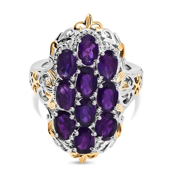 Afrikanischer Amethyst Ring Messing (Gr&ouml;&szlig;e 18.00) ca. 4,70 ct
